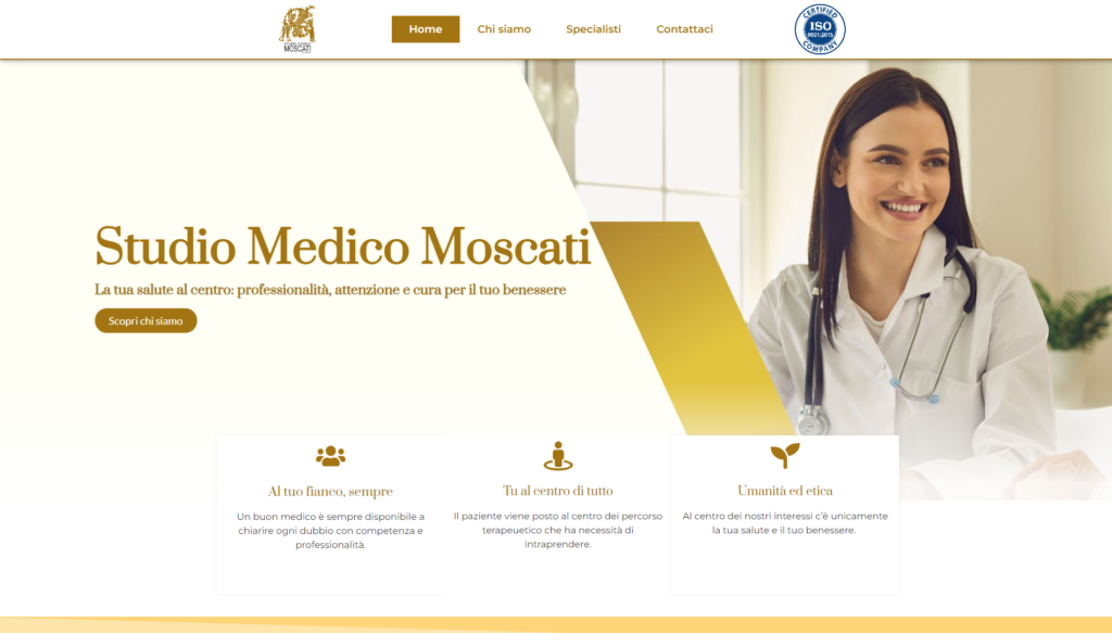 Anteprima del sito web dello Studio Medico Moscati